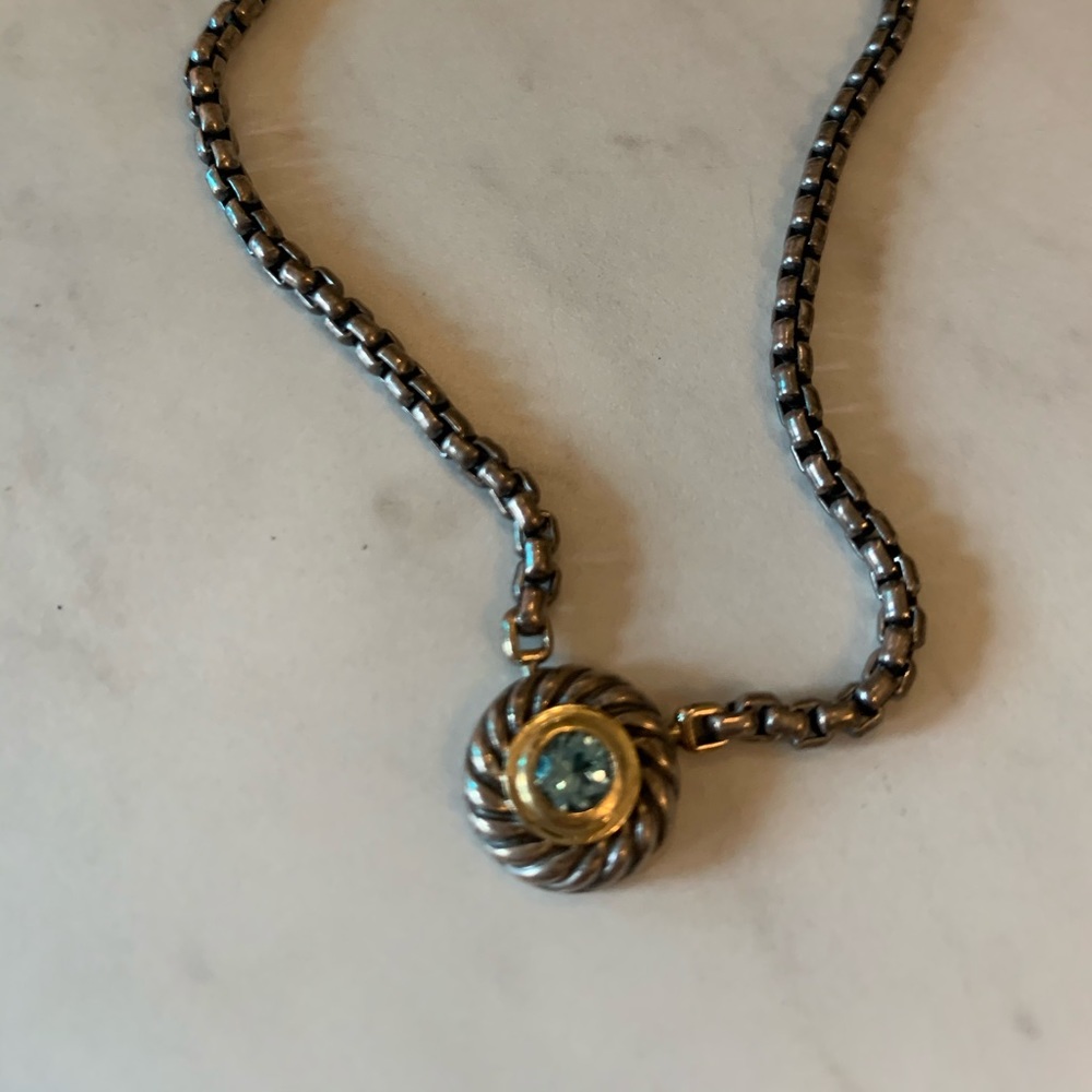 David Yurman Topaz Pendant Necklace